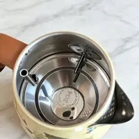 Bouilloire électrique rétro de 1,7 l, pour faire bouillir de l'eau avec thermomètre, arrêt automatique, théière en acier inoxydable 304, outils de cuisine, 1850W 6