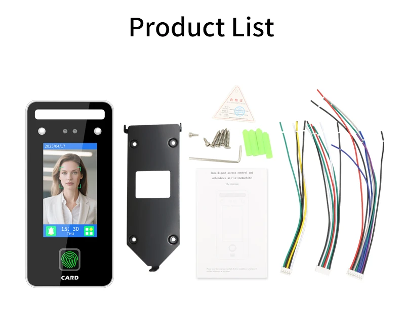 S1000 Wall Mount Dynamic facial Recognition Attendance Access Control Machine 10