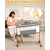 Baby Bassinet Bedside Bassinet, Baby Cradle with Machine-Washable Sheets, Four-Sided Breathable Mesh, 6 Height Adjustable 5