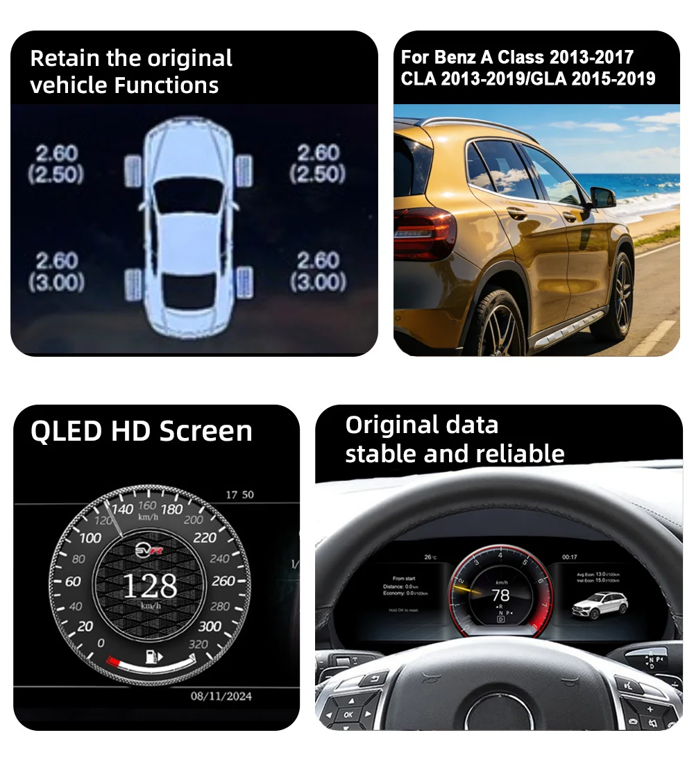 Digital Instrument Cluster For Benz A Class 2013-2017/CLA 2013-2019/GLA 2015-201