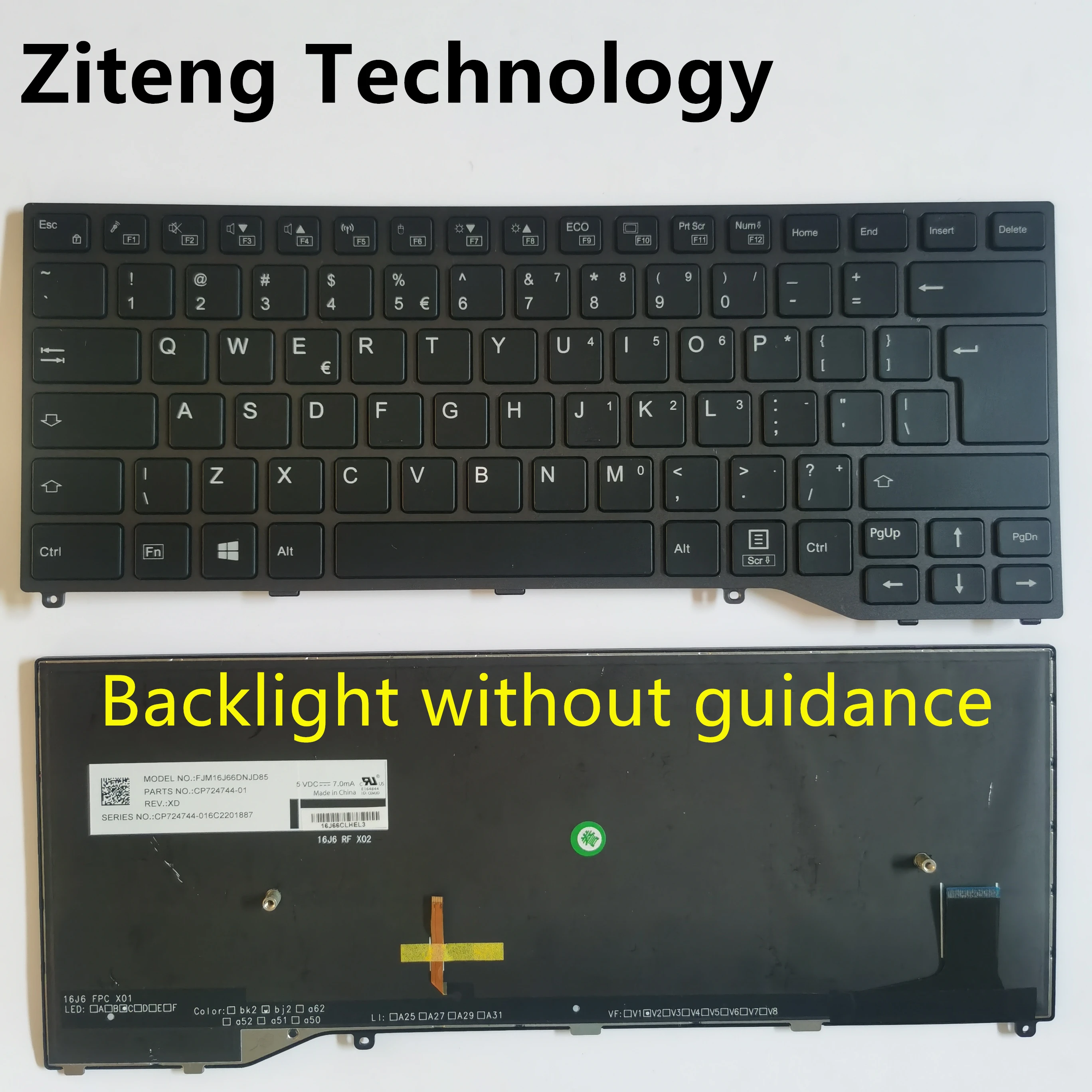 backlit and No backlit keyboard for Fujitsu Lifebook U747 U748 U749