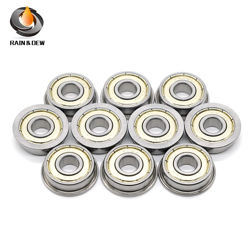 F605ZZ Flange Bearing 5*14*5 mm ABEC-7 10PCS F605 Z ZZ Flanged Ball Bearings