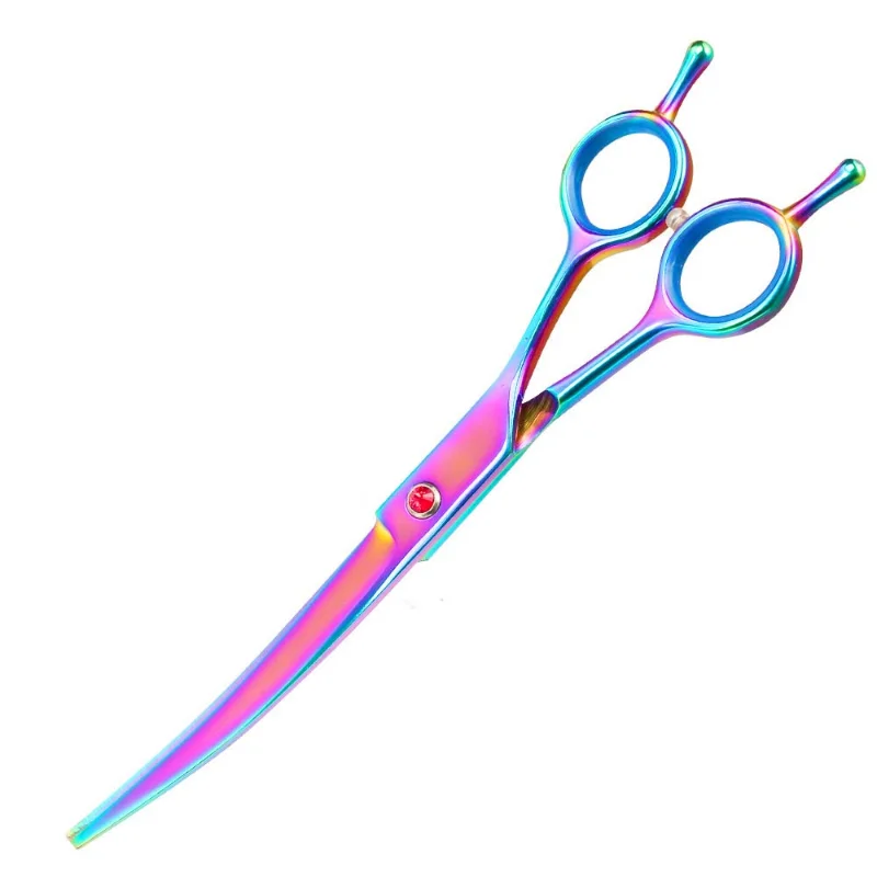 7.5inch Up Curved Pet Grooming Scissors Right and Left Hand Dog Grooming Hair Shears Professional Hairdressing Scissors