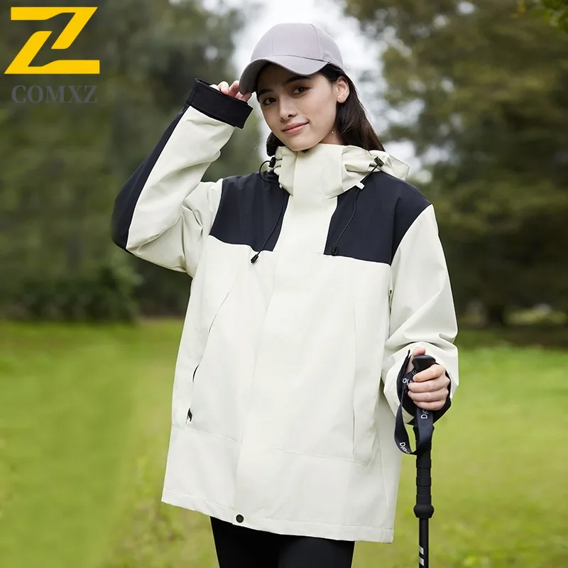 COMXZ Alpine  Men Jacket Thickened Mountaineering Windproof Warm Parka Casual Travel Comfortable Lightweight Winter New Clothing