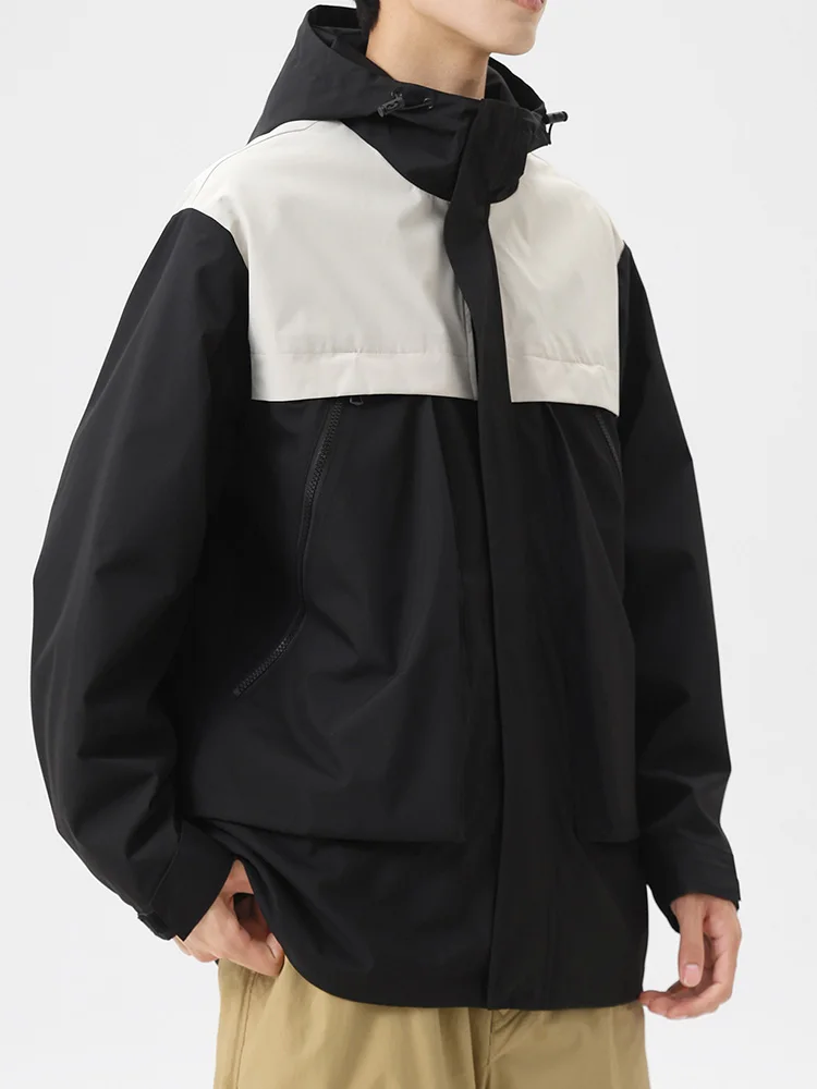 남성용 방수 경량 재킷, 바람막이 트렌치, 오버사이즈, 6XL, 7XL, 8XL, 플러스 사이즈, 블랙 후드, 루즈, 통기성 소프트쉘