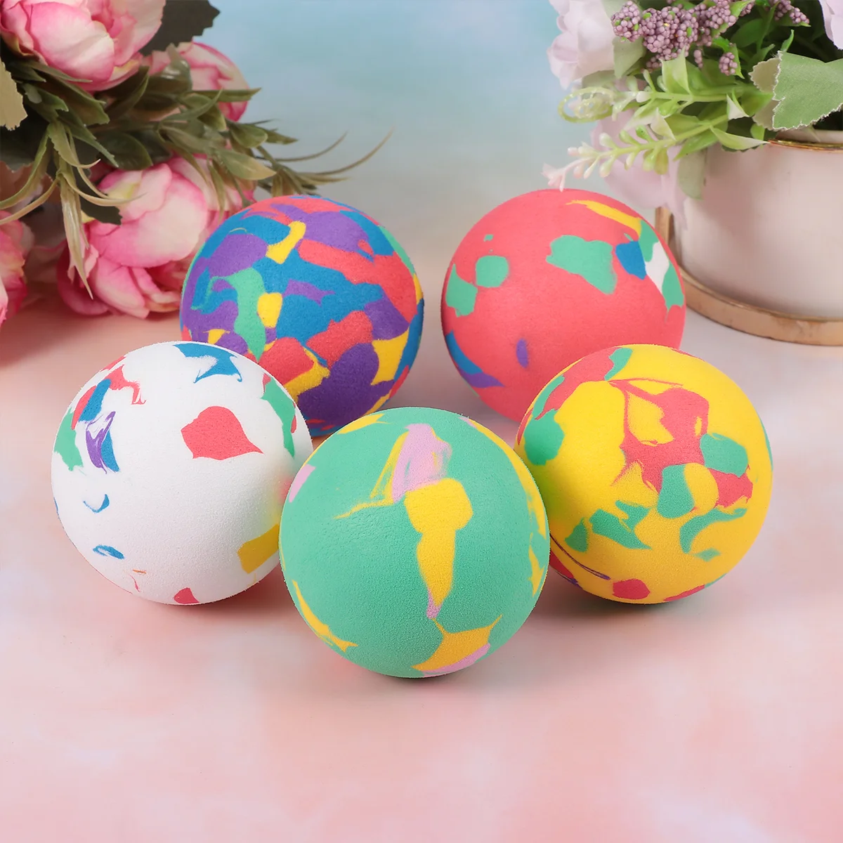 

12pcs Bouncy Balls Balls Sponge Play Balls Colorful High Bouncing Balls Kids Playtime Balls for Children Students Kids