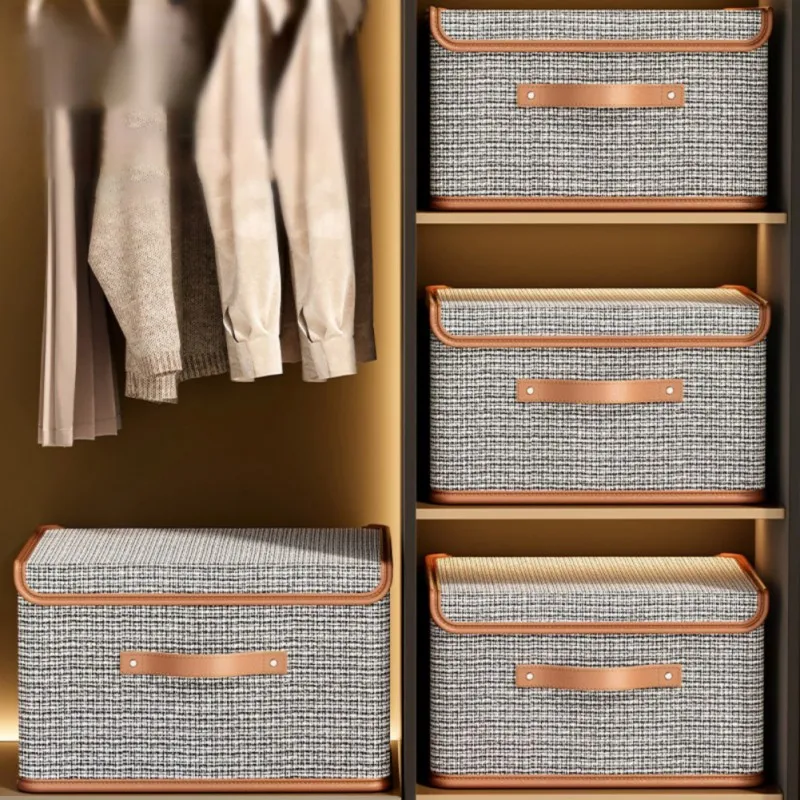 Large Capacity Clothes and Quilt Storage Box Foldable Clothes Organizer with Lid T-Shirt Pants Storage Closet Organizer Home Dra 2