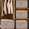 Large Capacity Clothes and Quilt Storage Box Foldable Clothes Organizer with Lid T-Shirt Pants Storage Closet Organizer Home Dra 2