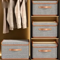 Large Capacity Clothes and Quilt Storage Box Foldable Clothes Organizer with Lid T-Shirt Pants Storage Closet Organizer Home Dra 2