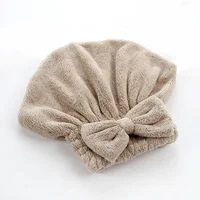 Bamboo Hair Towel Wrap,Microfiber Hair Drying Shower Turban with Bowknot,Absorbent Quick Dry Hair Towels for Women Anti Frizz 4