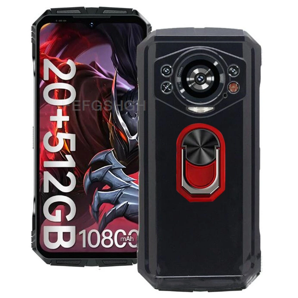 Enhanced Back Ring Holder Silicone Phone Case with 6.58-Inch Display Protection