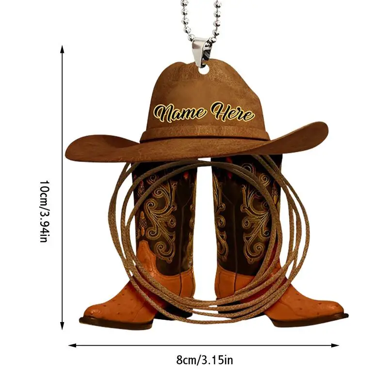 Achteruitkijkspiegel Charme Cowboy Hoed Hanger Voor Achteruitkijkspiegel Grappig Voertuig Ornament Voor Raam Kleurrijke Auto Decoratie Voor