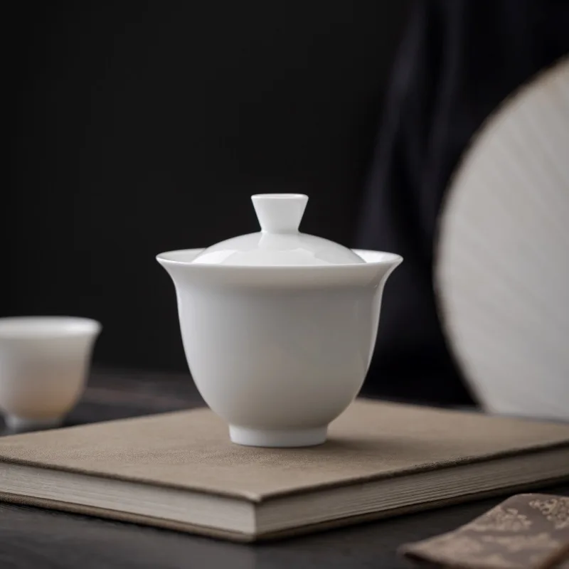 Kung Fu Teetasse Grüne Keramik Gaiwan Teeschale Teezubehör jingdezhen Teekanne Set Teegeschirr – Detail 15