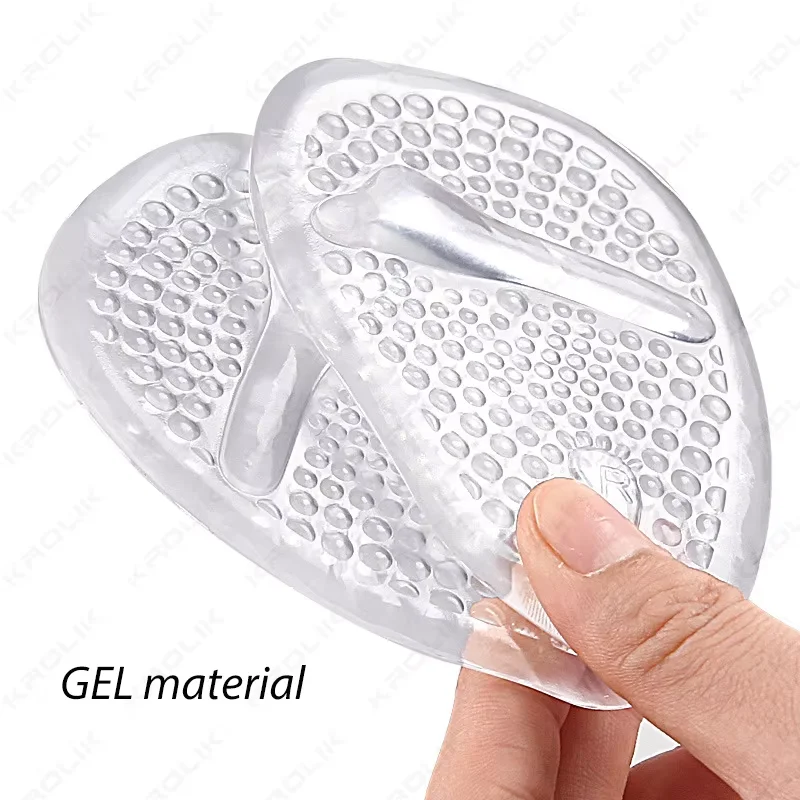 2쌍 젤 중족골 패드(신발용) 미끄럼 방지 자가 접착식 앞발 젤 패드 샌들 하이힐 여성용 신발 깔창