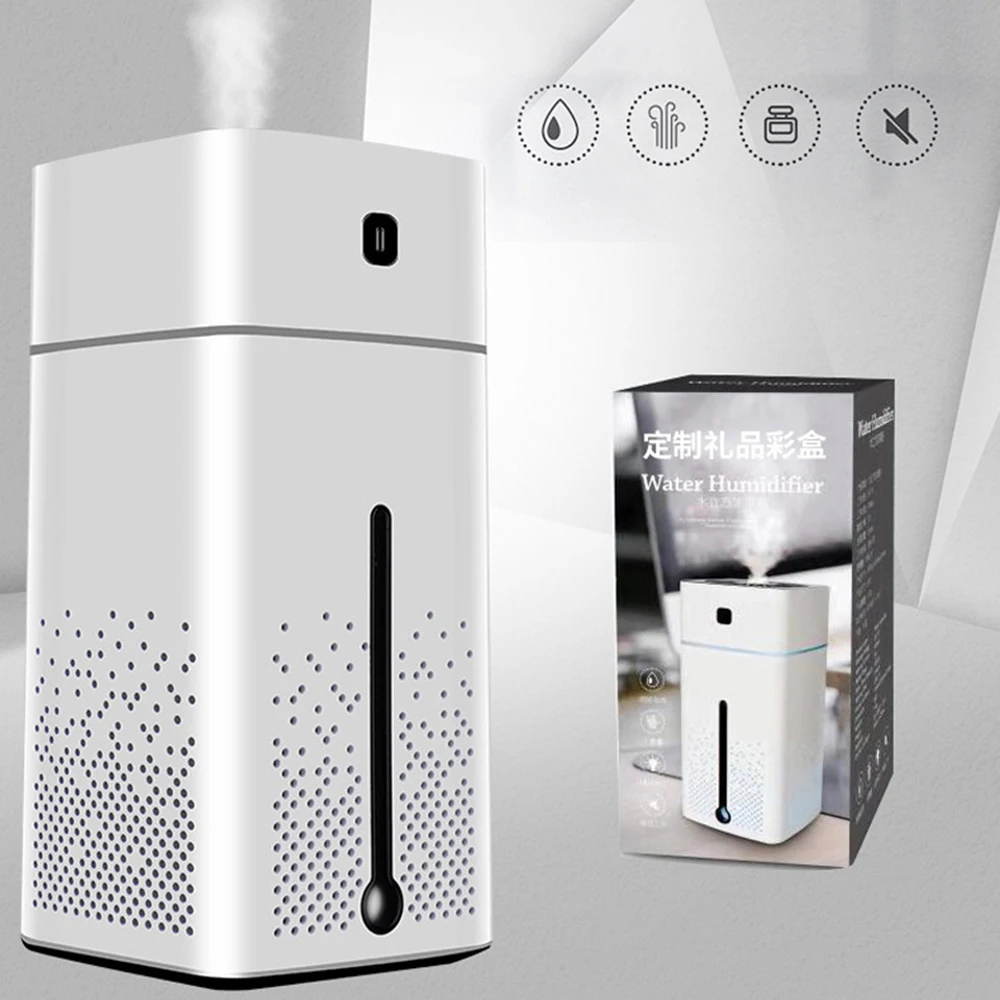 Home Water Cube Humidifier New Creativity Home Bedroom Large Capacity USB Aromatic Diffuser Atomizer