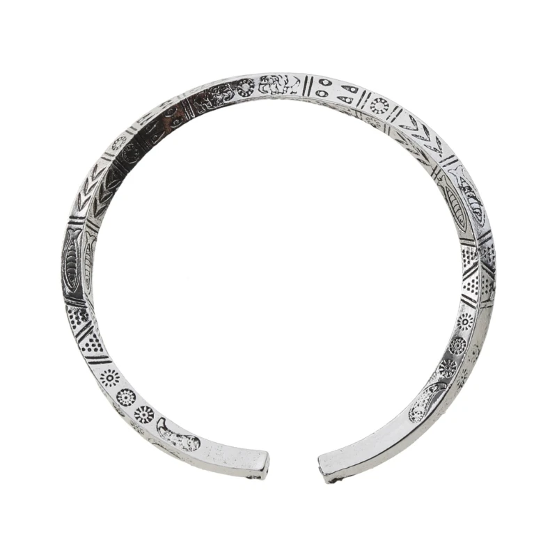 Mobius-Ring Bracelet Viking-Runes Bangle Amulet Bracelet for Men Mobius Cuff Bangle Alloy Viking-Fans Men Jewelry Gift 5