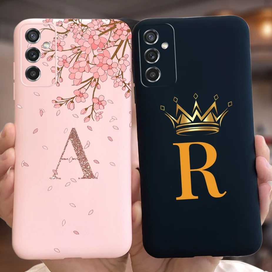 Cute Crown Letters Soft Silicone Case - Enhanced Protection for Samsung Galaxy M52 5G
