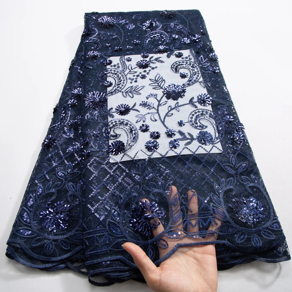 قماش دانتيل مطرز شبكي أفريقي للنساء ، شبكة تول نيج...