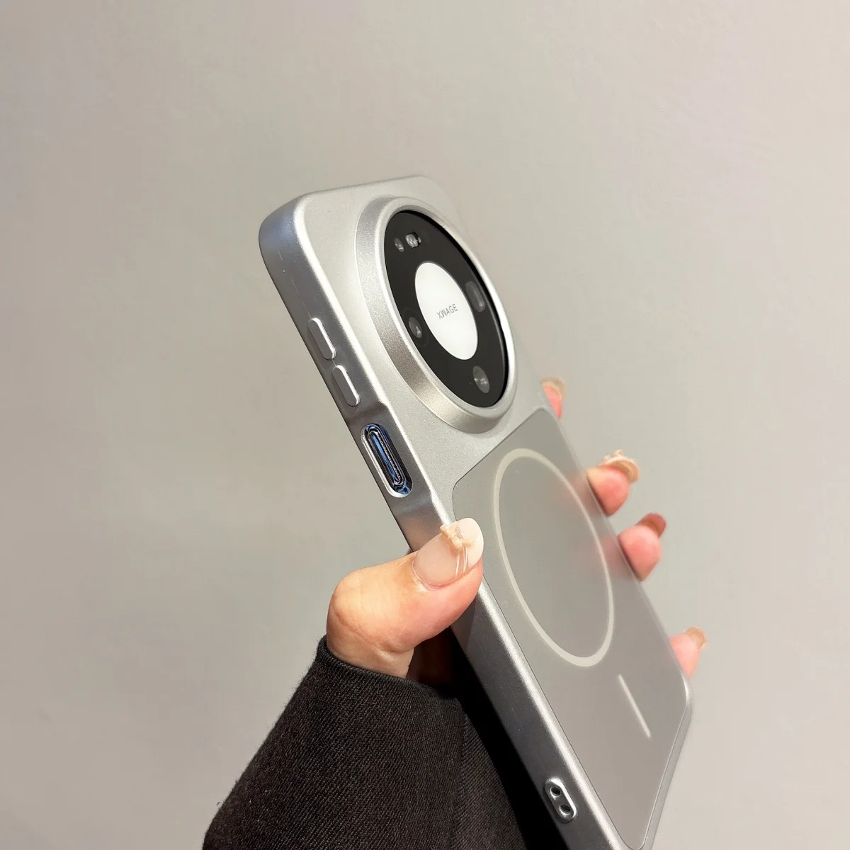 AG Frosted MagSafe Magnetic Phone Case – Shockproof Matte Back Cover with Wireless Charging Capability