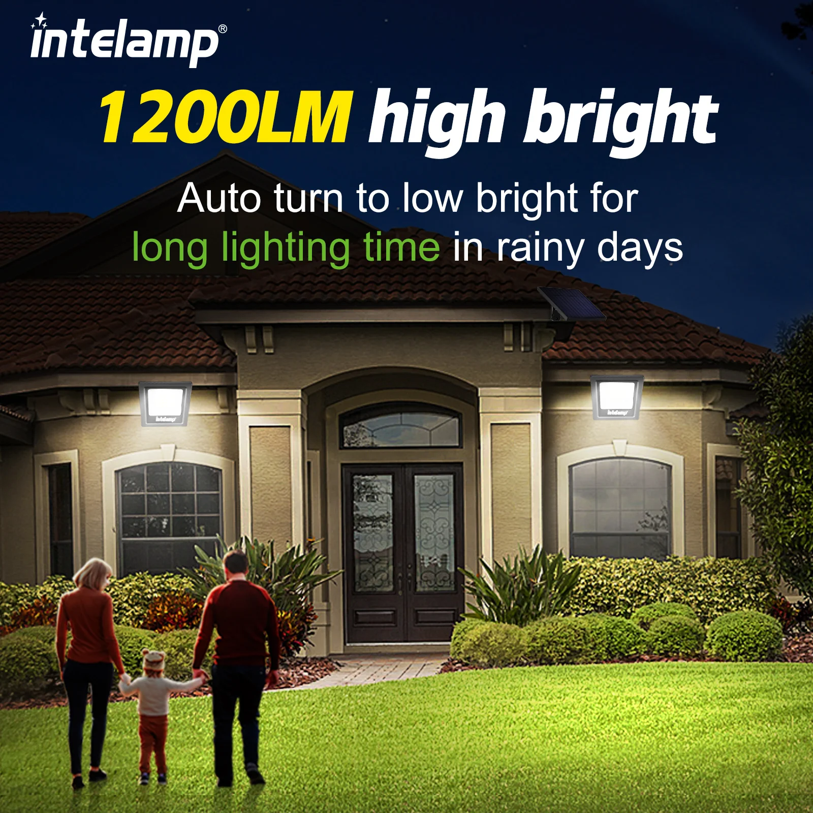 2 PCS Solar Lamp Outdoor Super Bright Wall Light IP65 Waterproof Street Light Solar Security Lights for Garden Yard Patio Porch 6