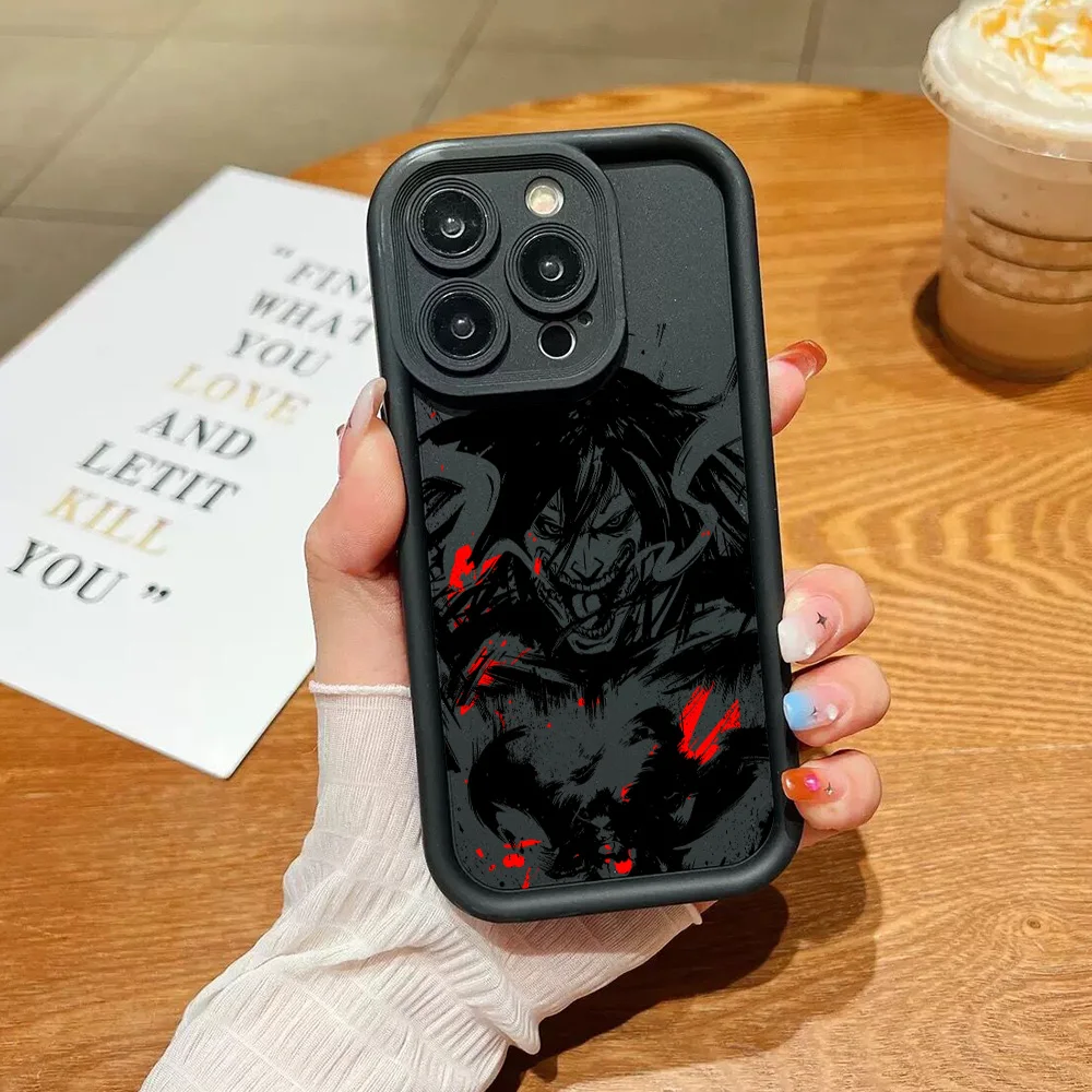 Attack on Titan Anime Black Premium Soft Phone Case