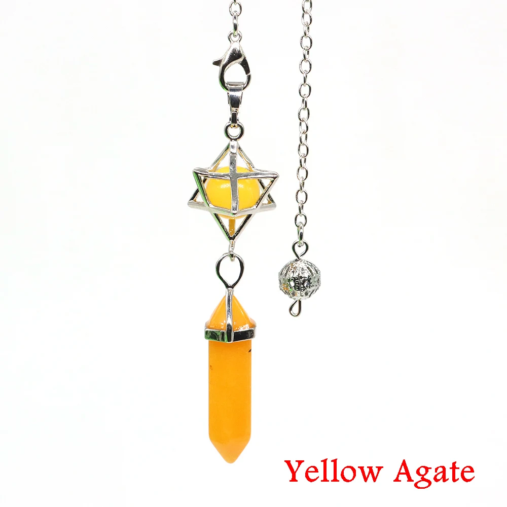 Naturstein Quarz Pendel zum Wünscheln Weissagung sechseckigen Kristall Merkaba Esoterik Shuttle spirituelle Chakra heilige Pendu – Detail 10