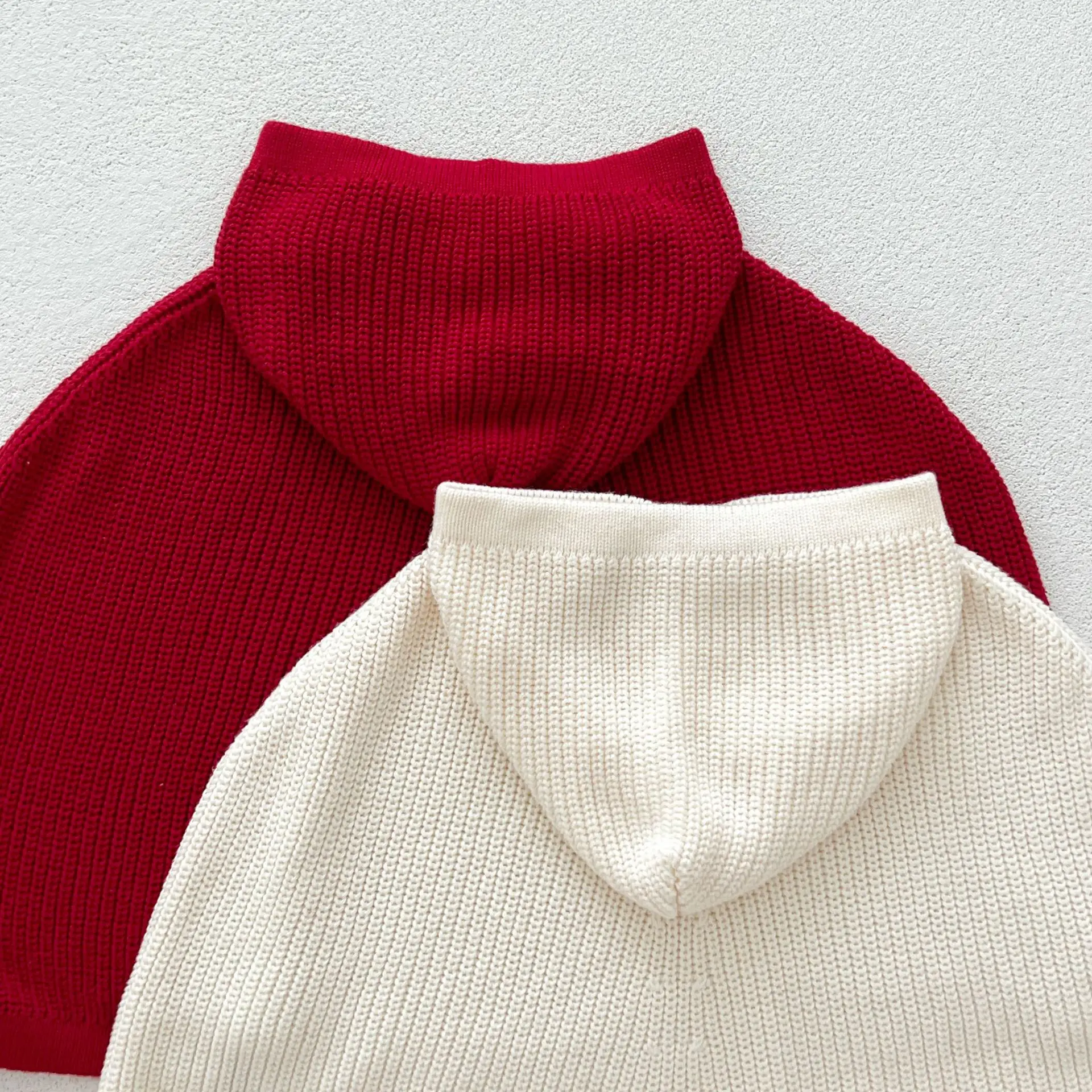 Autumn Newborn Infant Baby Boy Girls Knit Pullover Cloak Hooded Sweet Cute Sweater Kids Fashion Baby Clothing