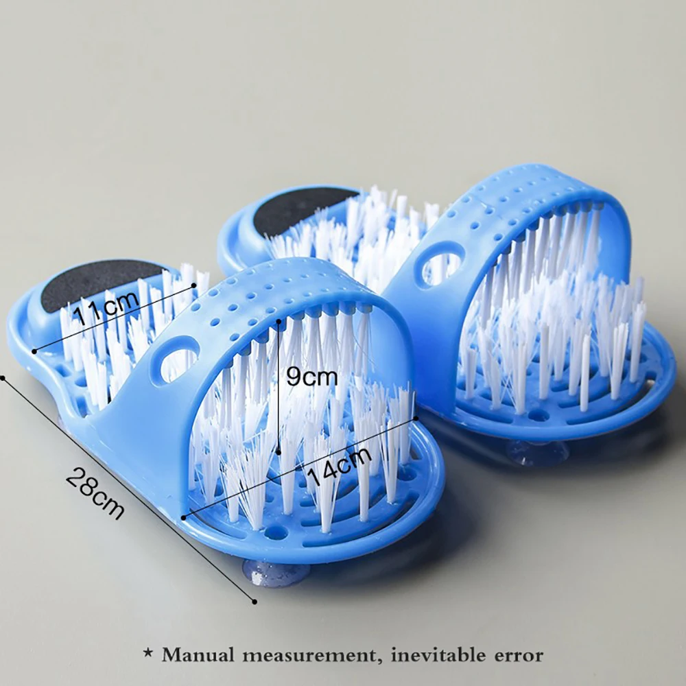 Shower Foot Scrubber Massager Cleaner Spa Exfoliating Washer Wash Slipper Tools Bathroom Bath Foot Brushes