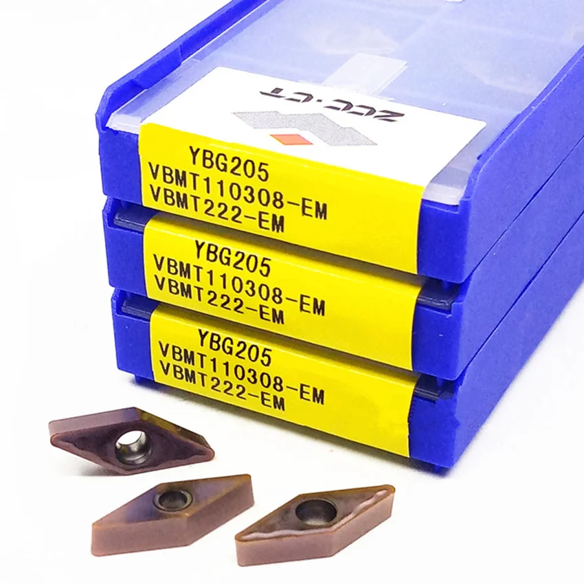 copper bender ZC-CT VBMT110304-EM YBG202 / VBMT110308-EM YBG202 / VBMT110304-EM YBG205 / VBMT110308-EM YBG205 CNC carbide inserts 10Pcs/BOX tool holder