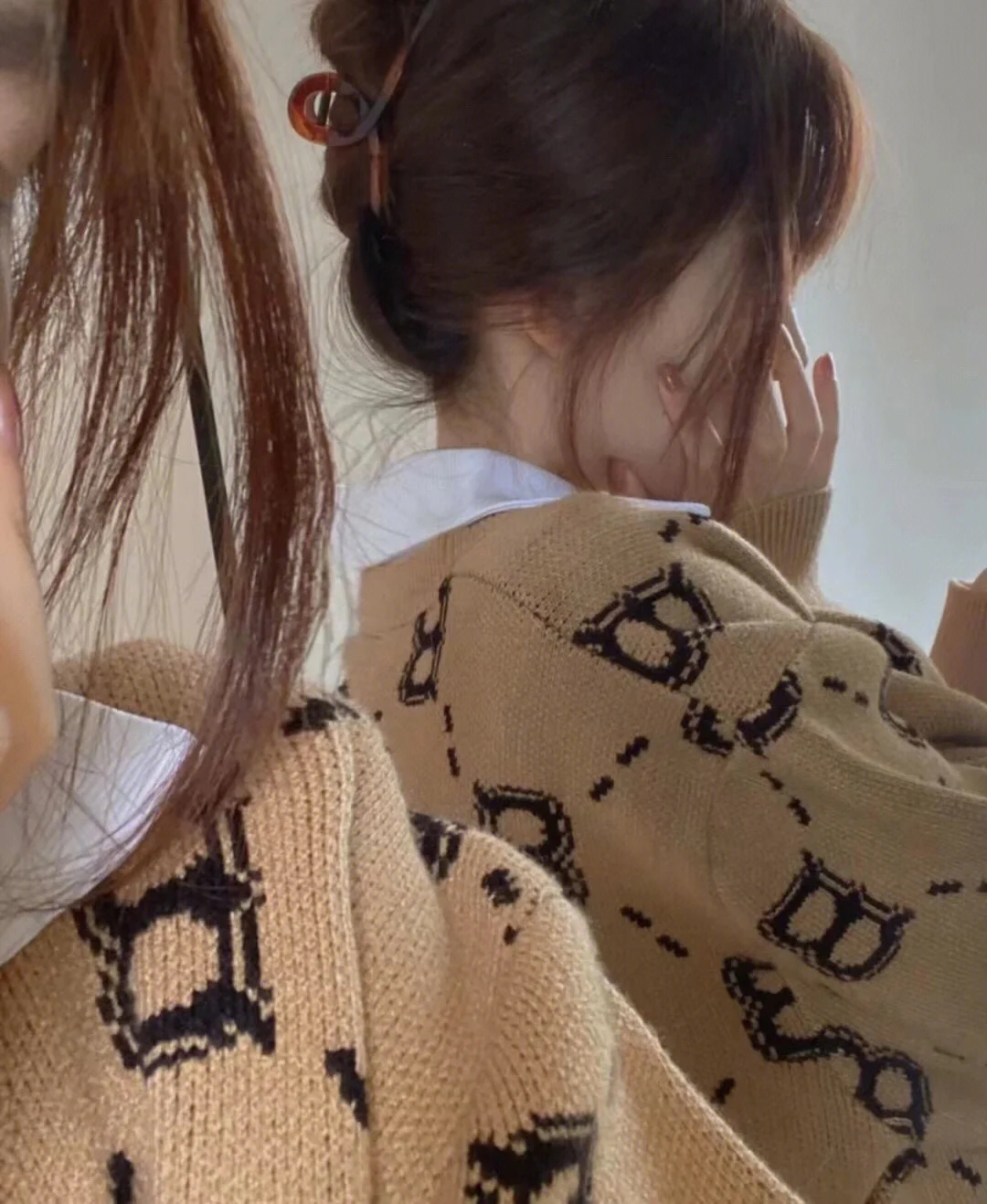 하이 엔드 자수 캐시미어 스웨터, 긴팔 카디건, V넥 스웨터, 남녀공용