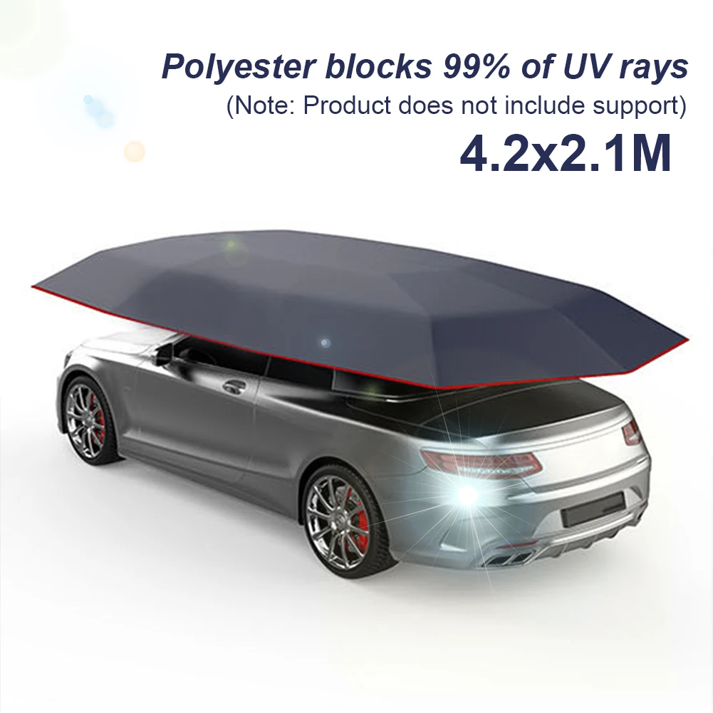 Summer Car Cover Sun Shade Cover Car Protection Umbrella Waterproof Anti-UV Foldable Carport Tent UV Resistant Protect Tools
