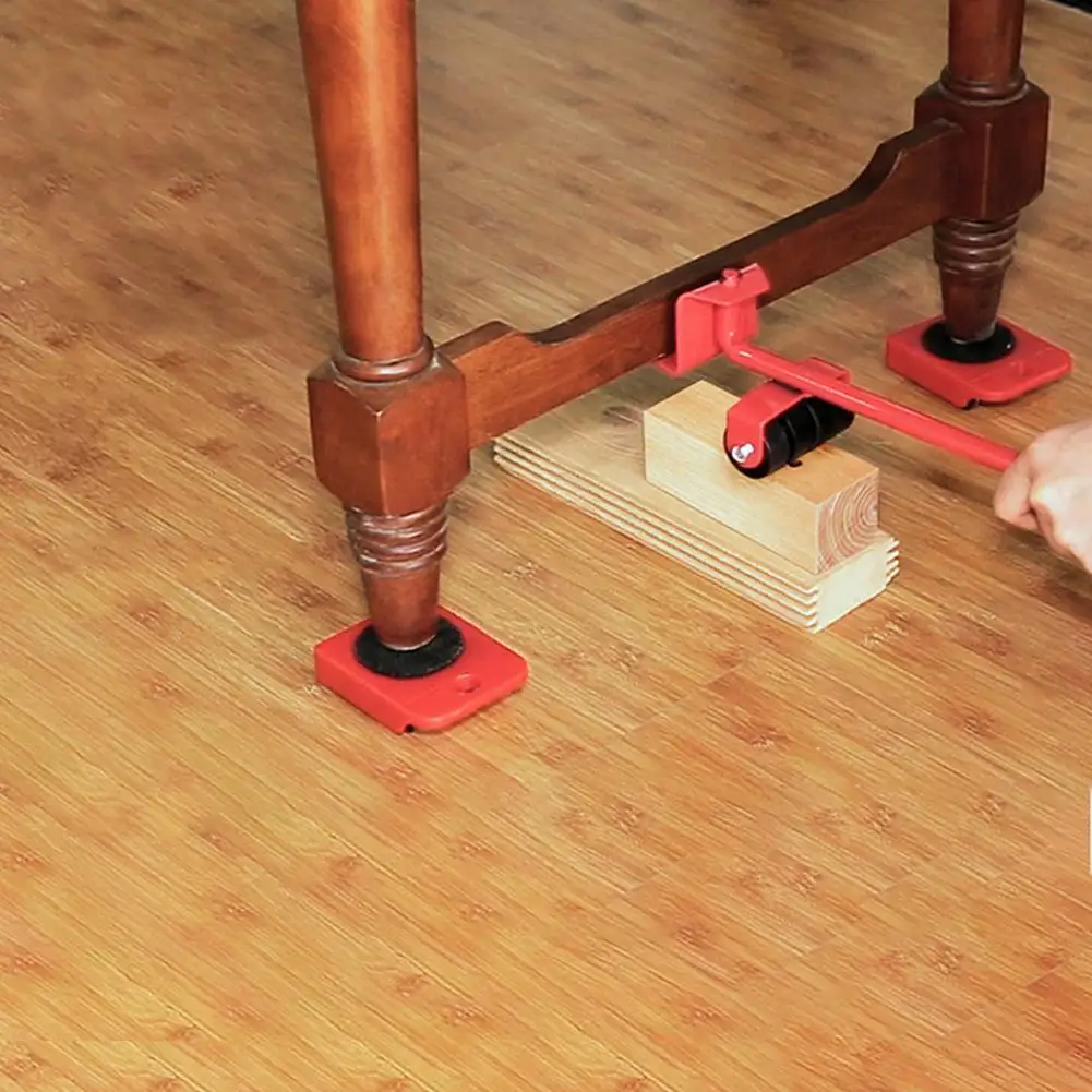 5pcs/set Furniture Lifter Mover Transport Cat Claw Type Lift Move Slides Trolley