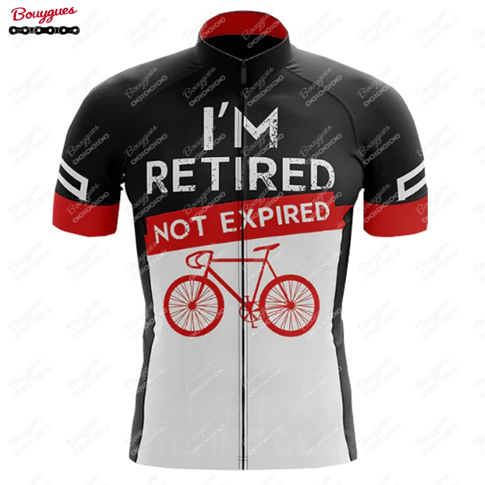 Retired Series Cycling Jersey Men Short Sleeve Reflective MTB Maillot Downhill Pro Team Mountain Bicycle Clothing Summer