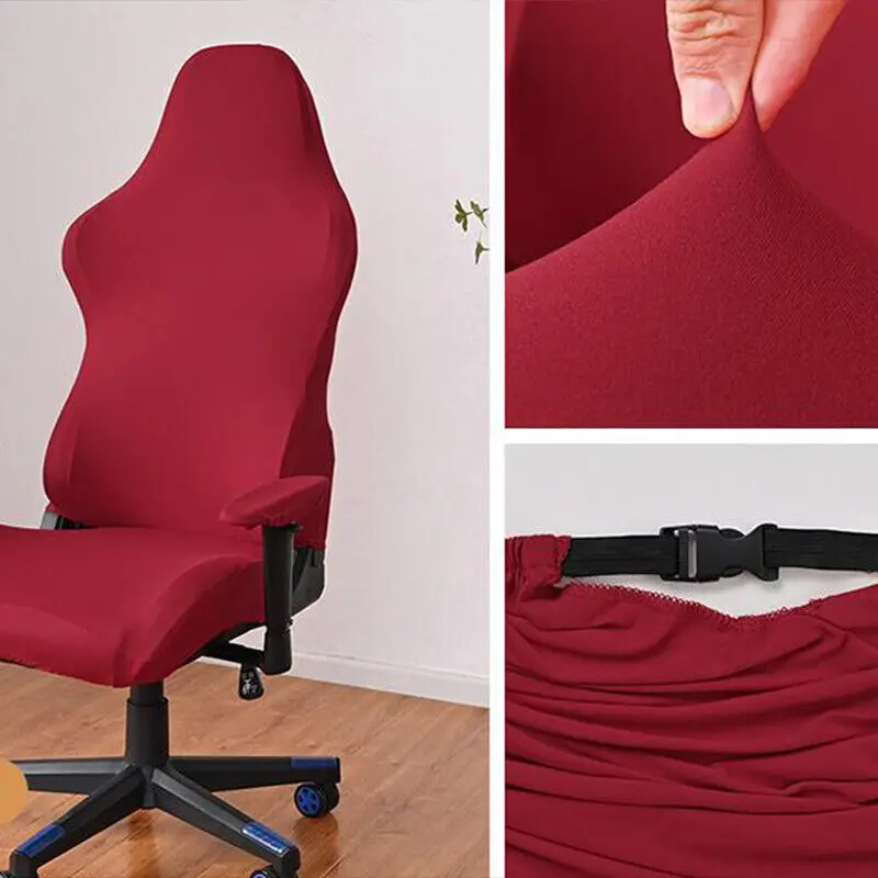 WOMACO - Funda Elástica Para Silla De Juegos, Para Silla De Asiento De Piel Reclinable, Con Volantes, Protector De Silla De Jugador (azul, Talla única
