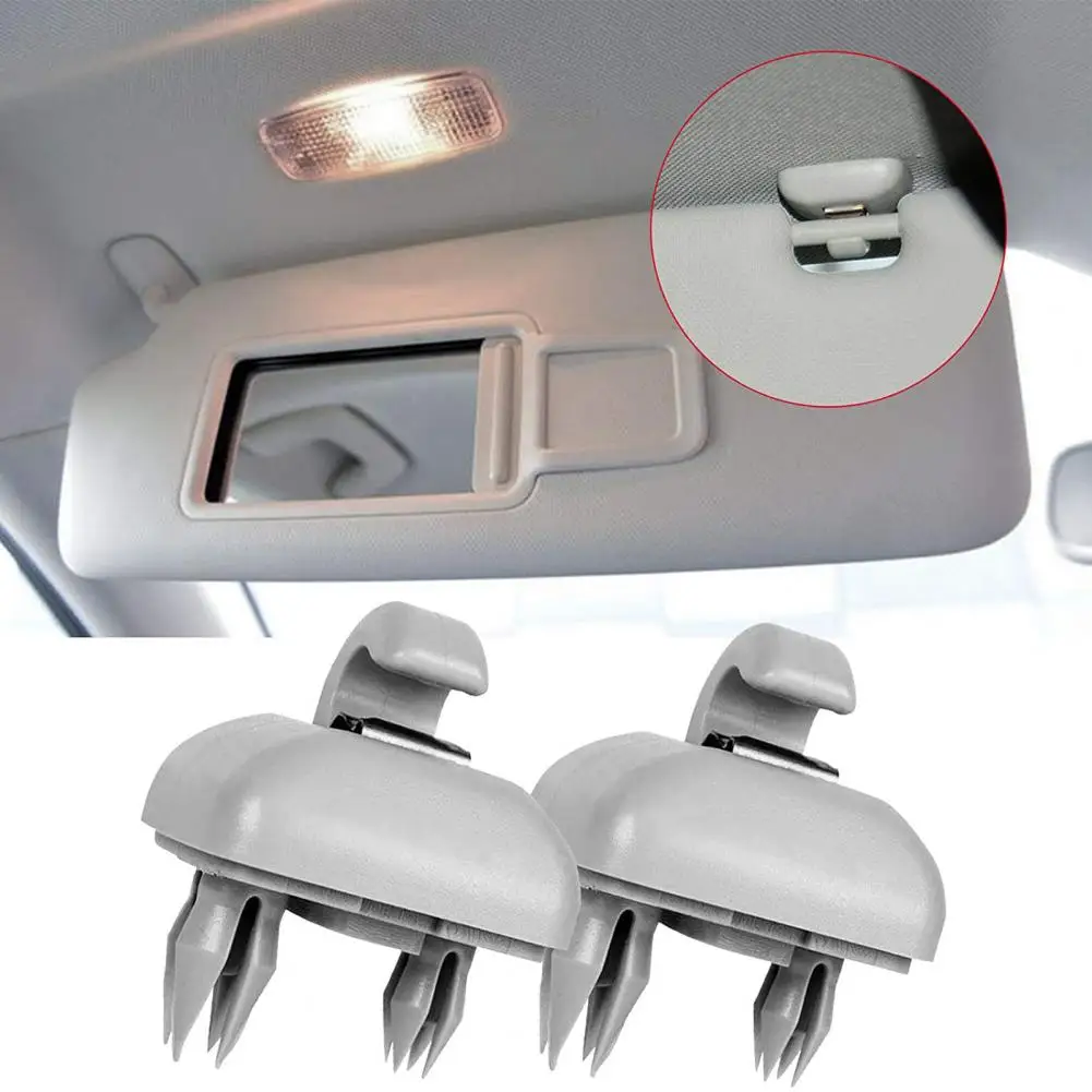 2Pcs Interior Sun Visor Hook Clips Bracket for Audi A4 B6 B7 A4L Q5 A7 Q7 Q3 A5 sun visor repair kit