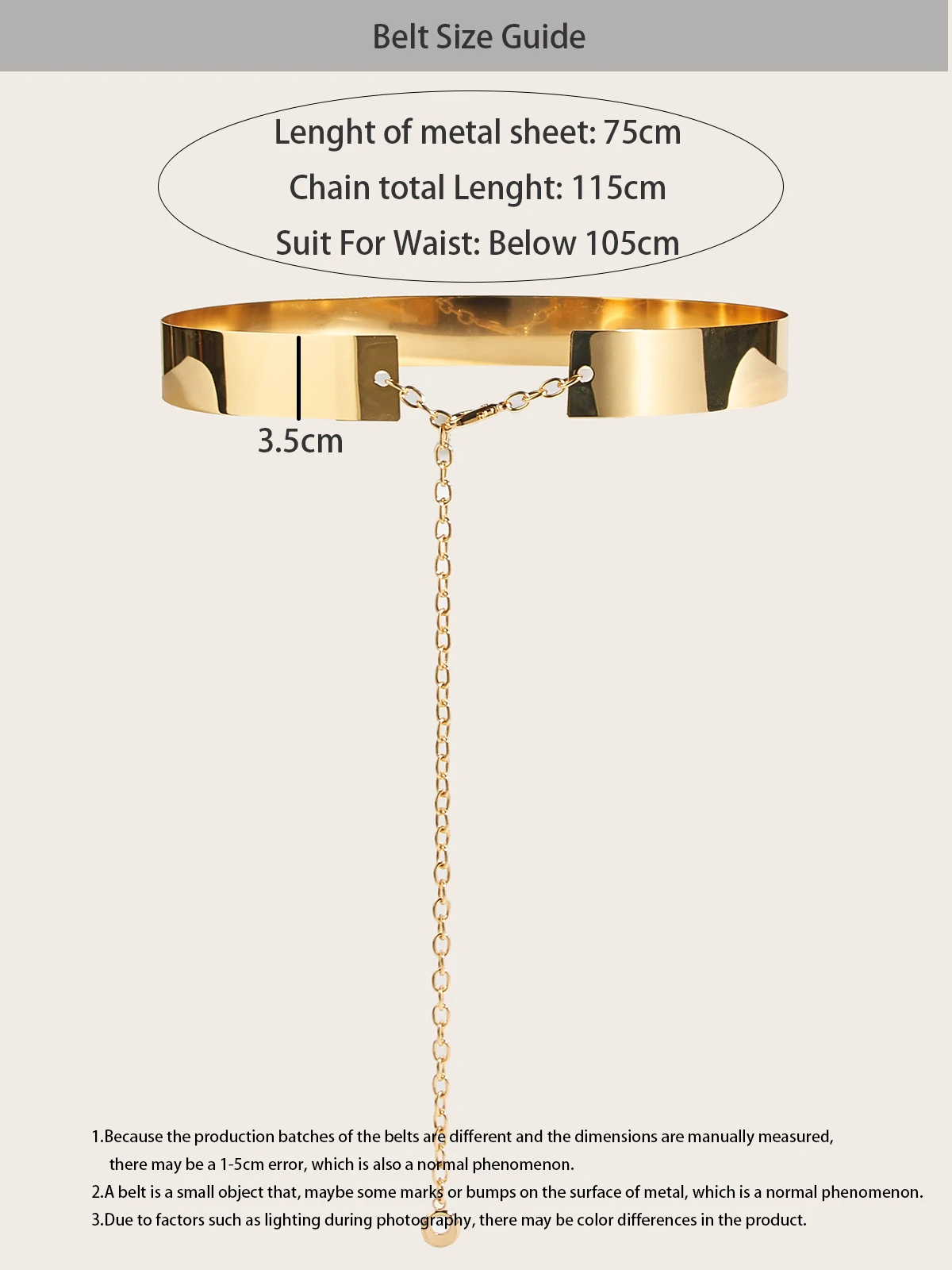 Klassischer goldener Metallgürtel, trendige, verstellbare Taillenkette, eleganter Kleidergürtel, Körperschmuck für Frauen, für den täglichen Gebrauch. – Detail 4