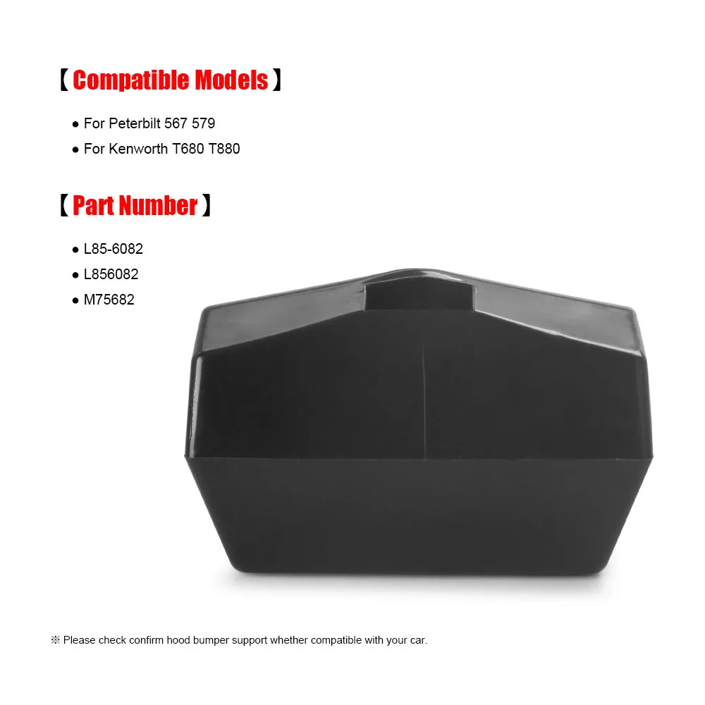 2 Pack L85-6081 & 2 Pack L85-6082 Hood Bumper Support For Peterbilt 567 579 For Kenworth T680 T880