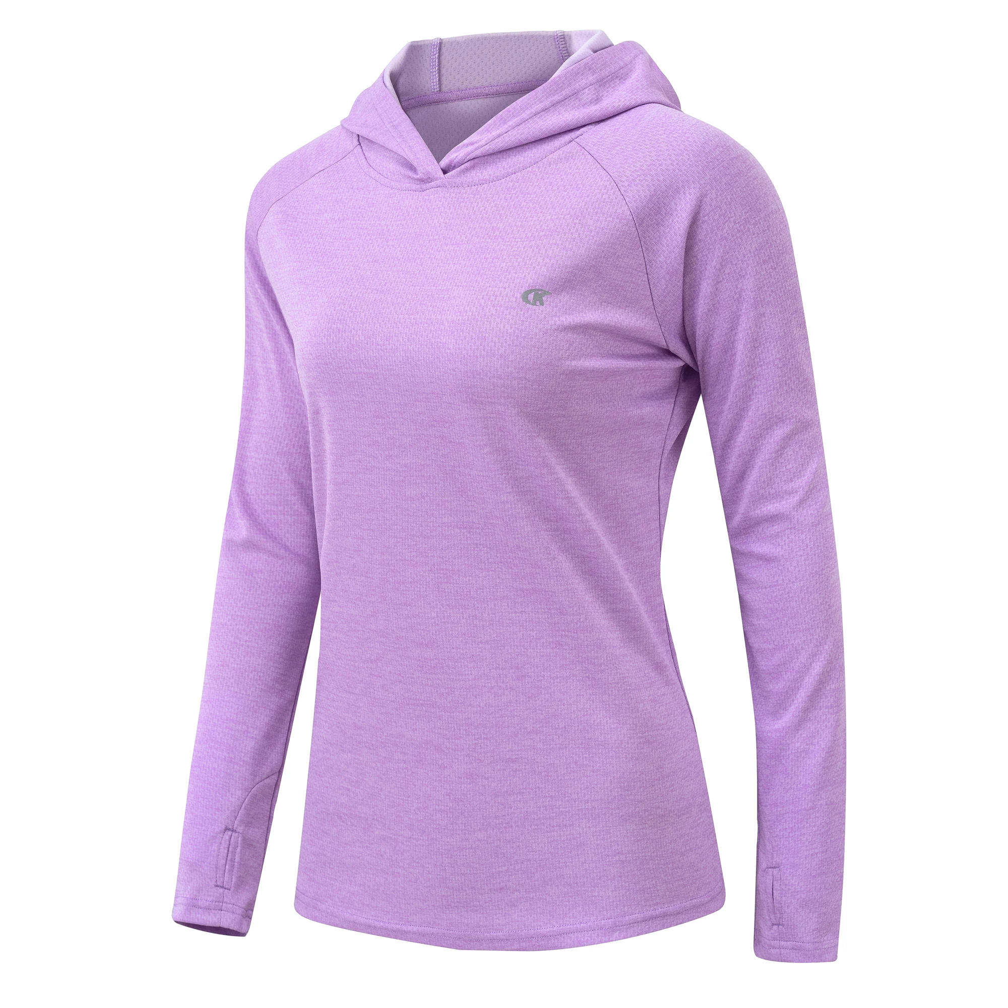 Women's UPF 50+ Long Sleeve Casual Hoodie Shirts, Rash Guard Solid Color Tops Lightweight Breathable Pullover Outdoor Sports 6