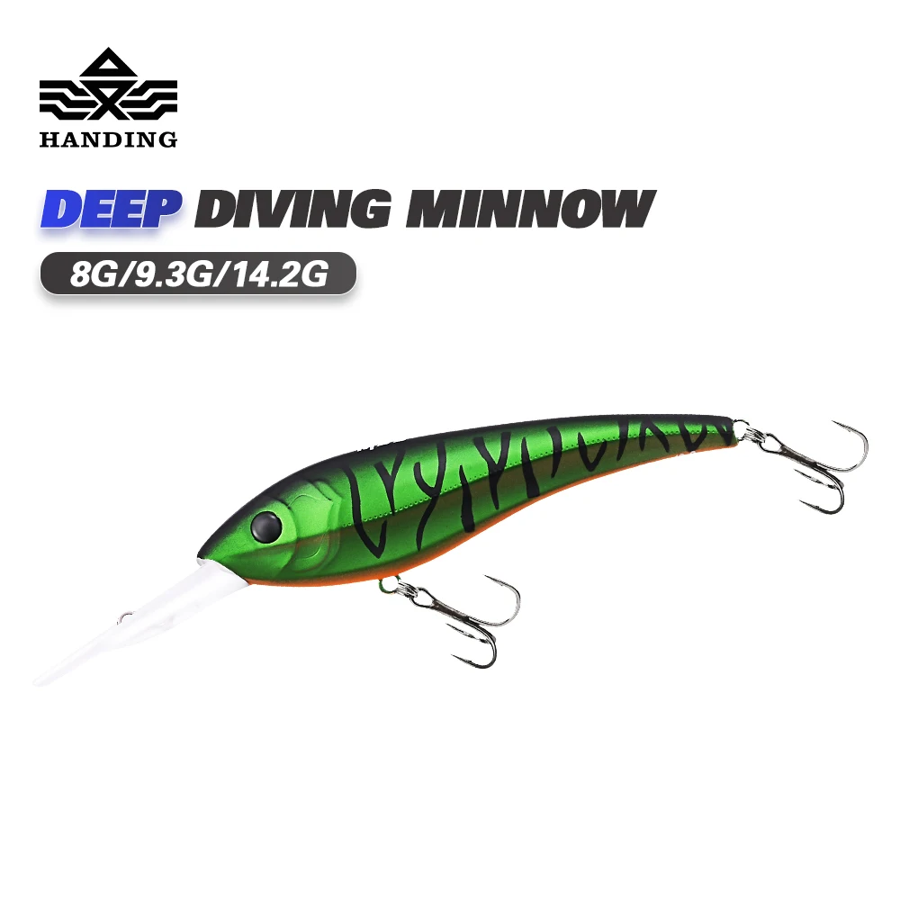 HANDING Minnow Deep Diving Fishing Lures 8cm/8g 9cm/9.3g 10cm/14.2g Long  Casting Sinking Minnow Lure - AliExpress