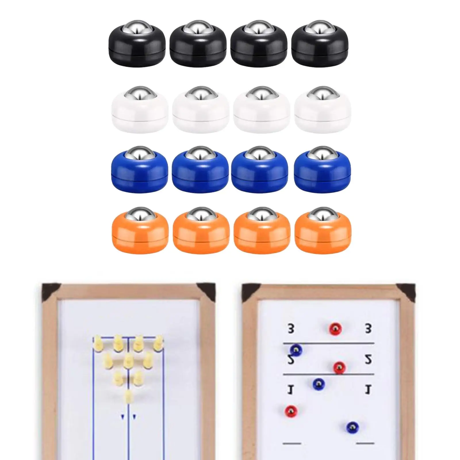 16x Shuffleboard Pucks Shuffleboard Accessories 4 Colors Indoor Shuffleboard Games Pucks for Kids Adults Leisure Sports Playing