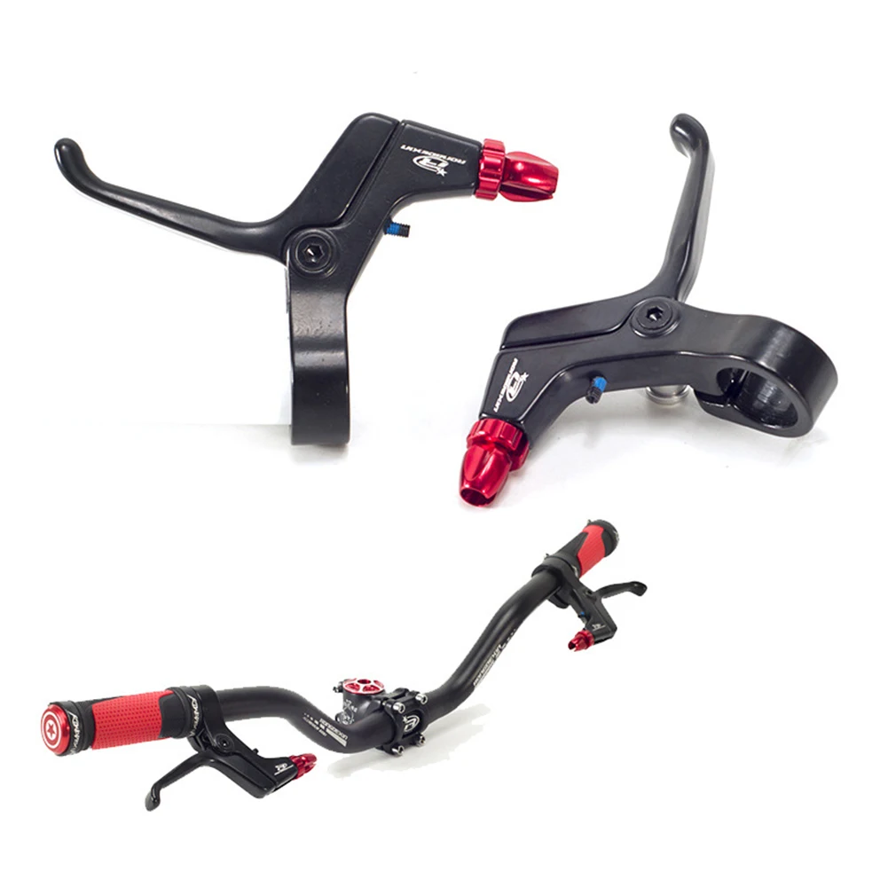 

1pair 2-Finger Lightweight Alloy Brake Levers For Mechanical Disc/Linear-pull Aluminum Alloy Kid Mountain Road Bike Accessories
