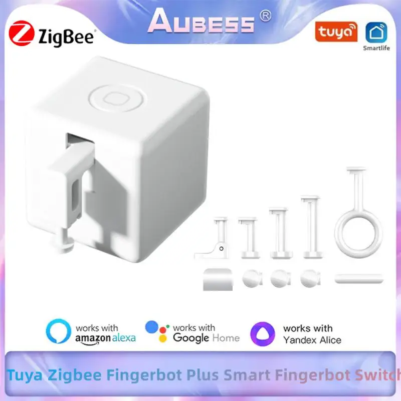 

Кнопка переключения Tuya Zigbee Fingerbot Plus с голосовым управлением и поддержкой Alexa и Google Assistant