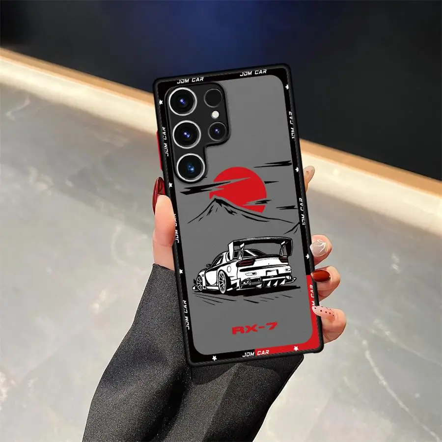Japanese Drift Car Red Sun Phone Case Cover