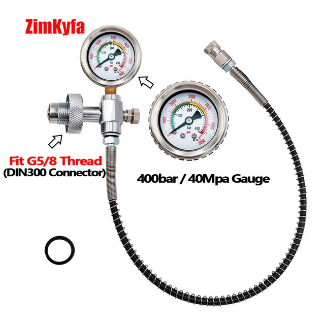 TUXING 4500 Psi Fill Station TUXING Scuba Adapter - HPA Tank Filling Station For PCP & Paintball 4500psi DIN Valve