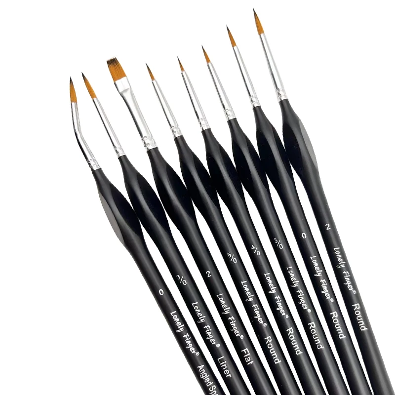 8pcs Professional Micro Fine Detail Paint Brush Set Miniature Detail Brushes for Watercolor Oil Acrylic Craft Rock Painting 4