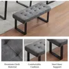 3 Piece Dining Table Set with Bench, 42.9 Inch Modern Kitchen Table with Left Seat Corner Bench and Bench Dining Room Sets 6