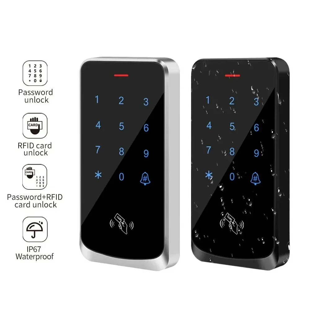 Door Lock Access Control Card Reader IP67Waterproof RFID 125KHz Control Keyboard Touch Screen Access Controller Smart Electronic
