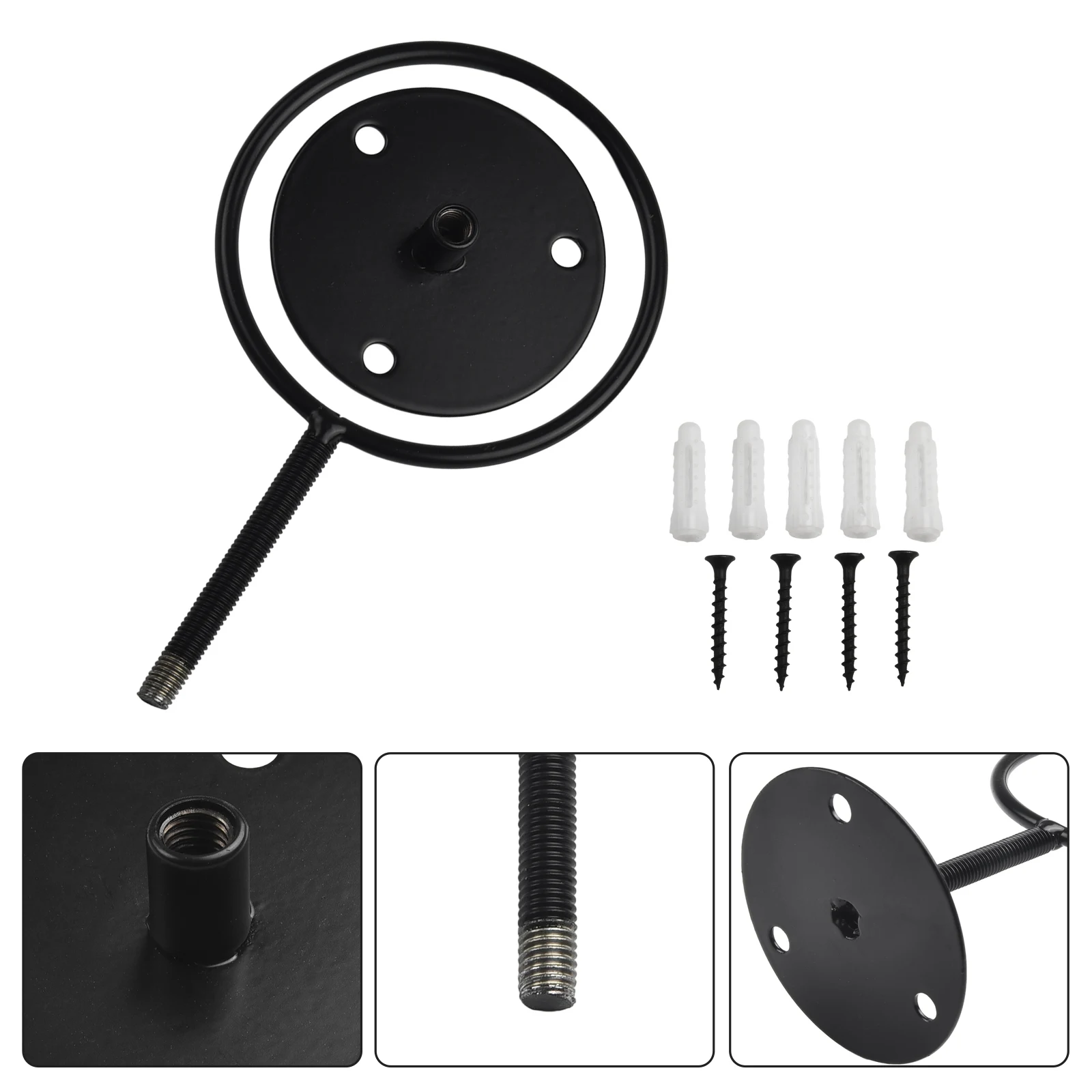 Basketball Ball Holder 12.5cm/4.9in Diameter 24cm/9.4inch Length Black Multifunctional For Football Rugby Ball