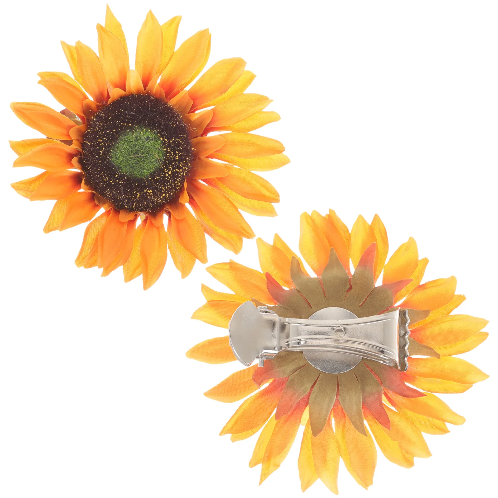 

2 Pcs Rural Sunflower Curtain Clip Window Curtains Decor Silk Cloth Holder Clips