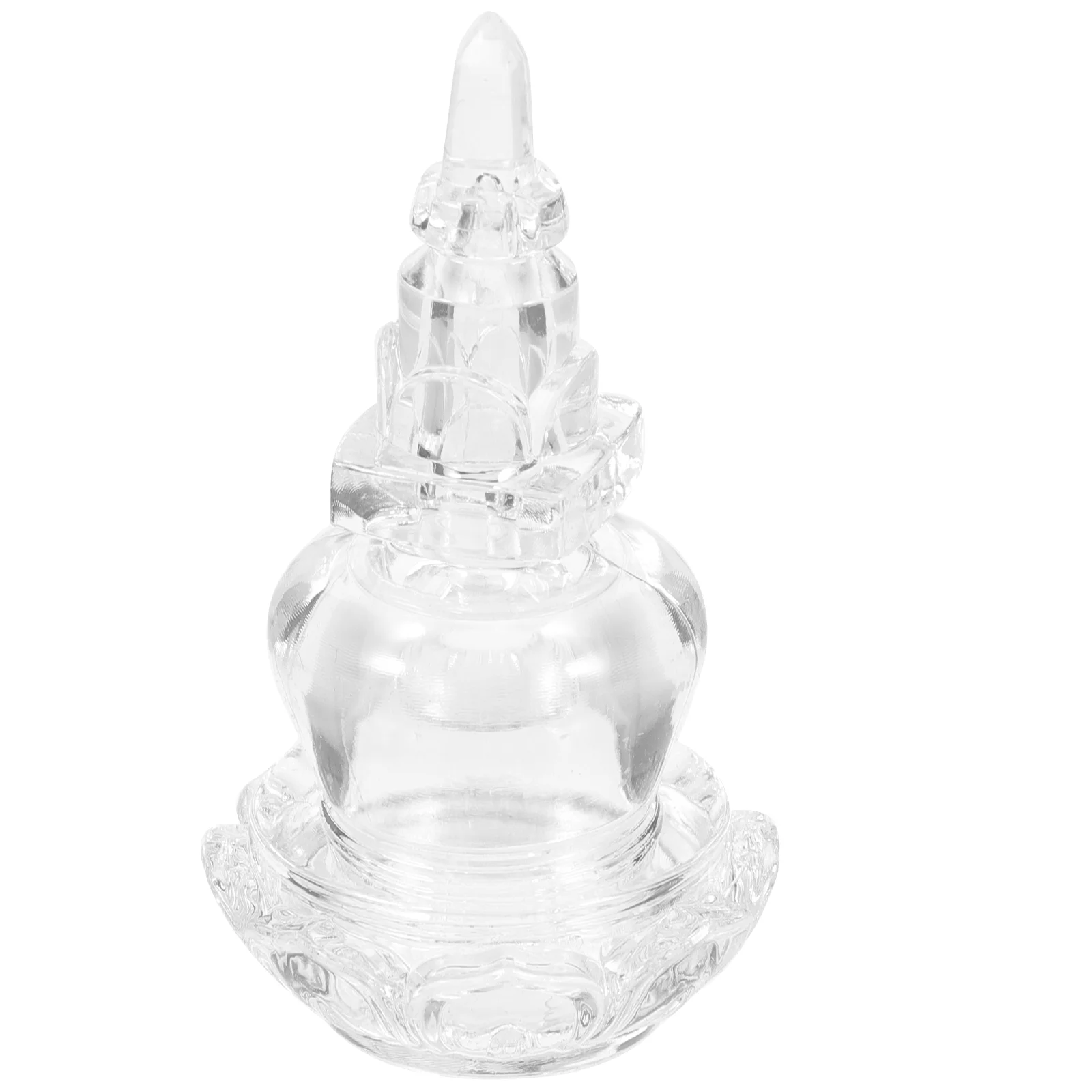 

Crystal Stupa Offering Pagoda Desktop Ornament Home Accessories Decor Office Decoration Accents Model Models